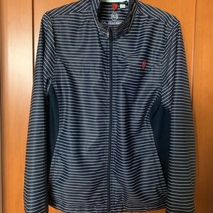 Ariat Navy striped windbreaker